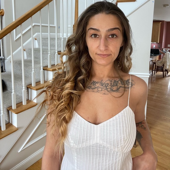 Ann Taylor LOFT Petite White Gown with Corset Top - Picture 10 of 11